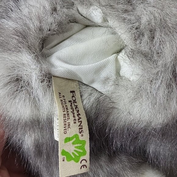 Folkmanis Timberwolf Full-Body Plush Hand Puppet Lifelike Gray Wolf Storytelling - Picture 8 of 11